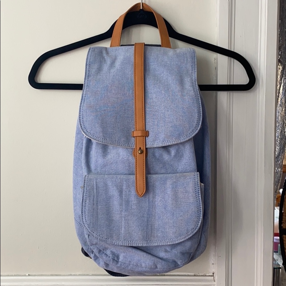 J. Crew | Chambray Drawstring Backpack - image 2